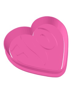 3D Uitsteker op Maat: Love Vet in Hart met Stempel 2