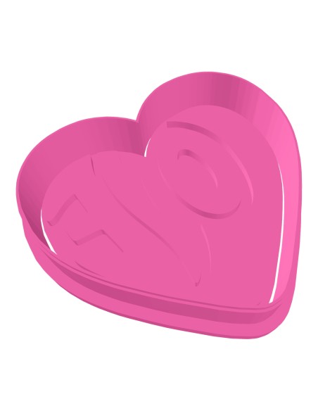 3D Uitsteker op Maat: Love Vet in Hart met Stempel