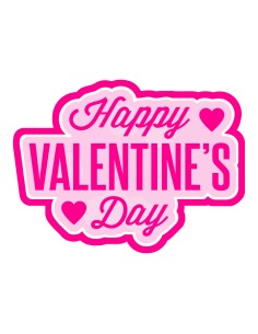 3D Uitsteker op Maat: Happy Valentine´s Day 2 met Stempel