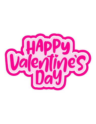 3D Uitsteker op Maat: Happy Valentine´s Day 1 met Stempel