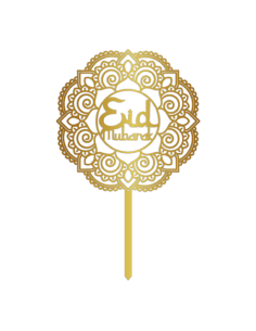 Taarttopper Eid Mubarak - Spiegel Goud