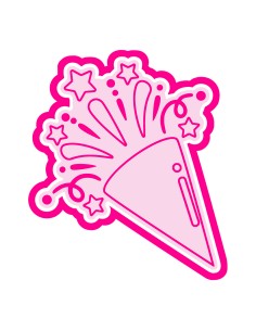 3D Uitsteker op Maat: Feesttoeter met Stempel