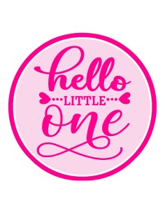 3D Uitsteker op Maat: Hello Little One met Stempel