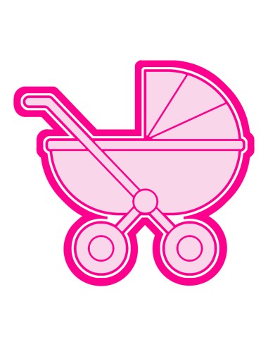 3D Uitsteker op Maat: Kinderwagen met Stempel