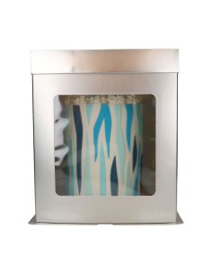 FunCakes Hoge Taartdoos Zilver 21x21x23cm -1st-