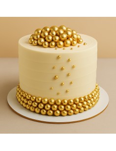 Pastry Colours Suikerparels Goud 14mm -150gr- 2