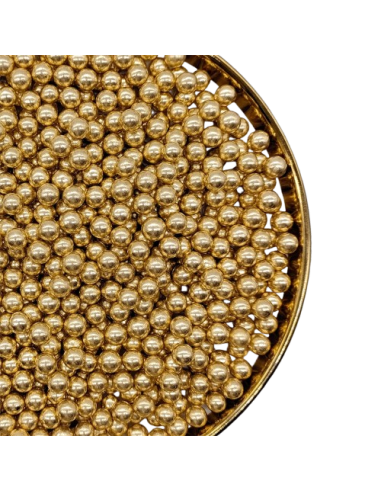 Pastry Colours Suikerparels Goud 7mm -65gr-