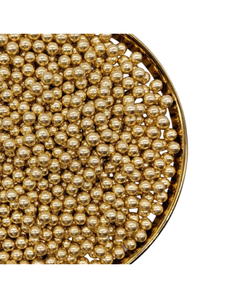 Pastry Colours Suikerparels Goud 7mm -65gr-