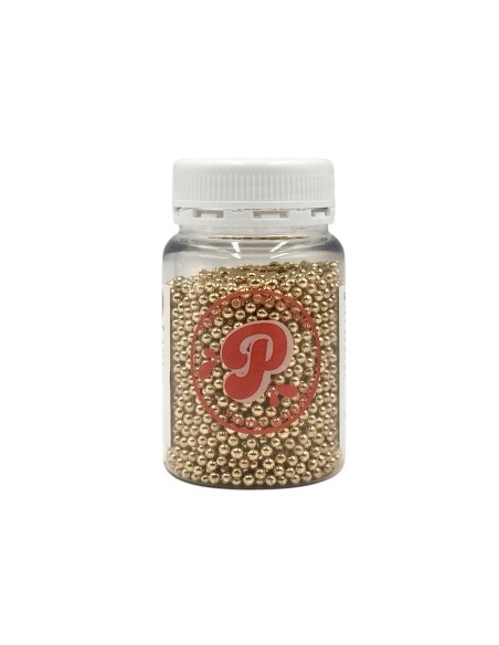 Pastry Colours Suikerparels Goud 2,5mm -65gr-