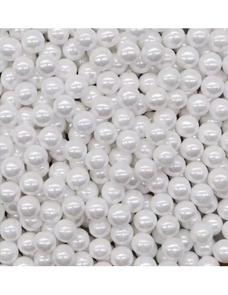 Pastry Colours Suikerparels Parelmoer Wit 7mm -65gr-