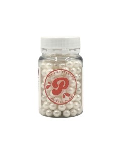 Pastry Colours Suikerparels Parelmoer Wit 7mm -65gr- 2