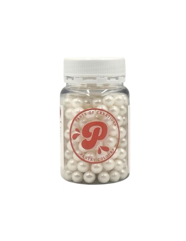 Pastry Colours Suikerparels Parelmoer Wit 7mm -65gr-