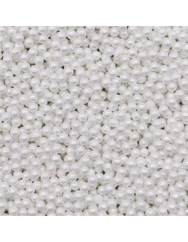 Pastry Colours Suikerparels Parelmoer Wit 4mm -65gr-