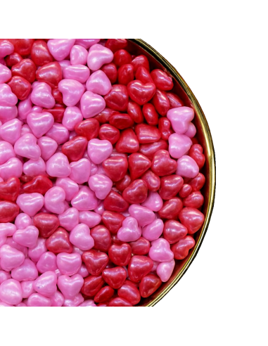 Pastry Colours 3D Sprinkles Hart Roze-Rood -65gr-