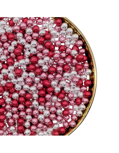 Pastry Colours Suikerparels Assorti Roze 7mm -65gr-