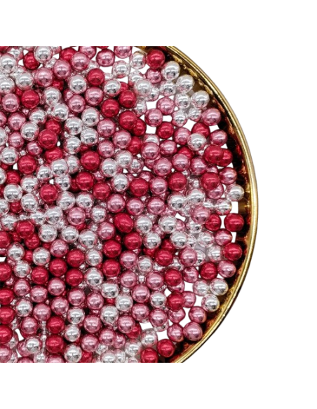 Pastry Colours Suikerparels Assorti Roze 7mm -65gr-