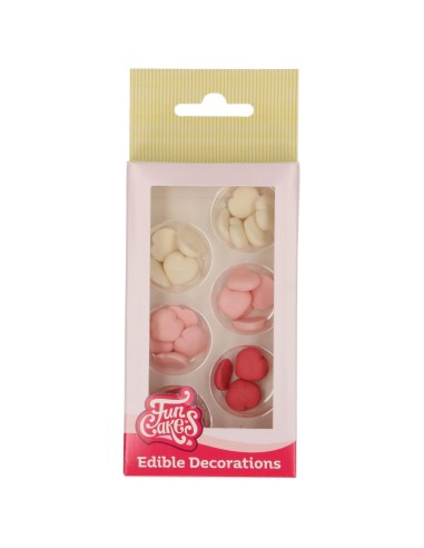 FunCakes Fondant Decoratie Hartjes Klein Assorti -30st-