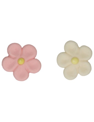 FunCakes Fondant Decoraties Madeliefjes Wit/Roze -12st-