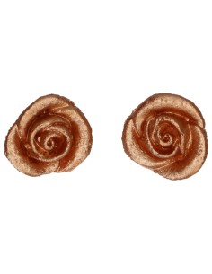 FunCakes Fondant Decoratie Rozen Brons Goud -6st- 2