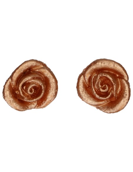 FunCakes Fondant Decoratie Rozen Brons Goud -6st-