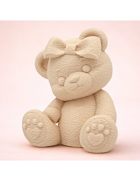 3D Taarttopper op Maat: Teddy Girl - Kleur naar Keuze