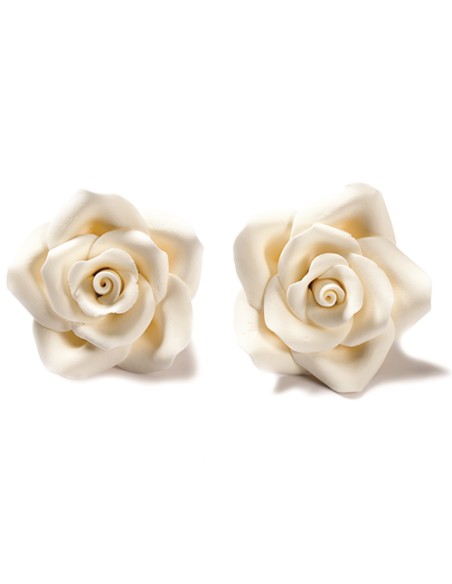 Decora Suikerbloemen Rozen Wit Medium -8st-