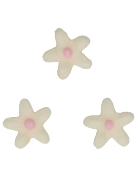 FunCakes Fondant Decoraties Chrysant Wit/Roze -30st-