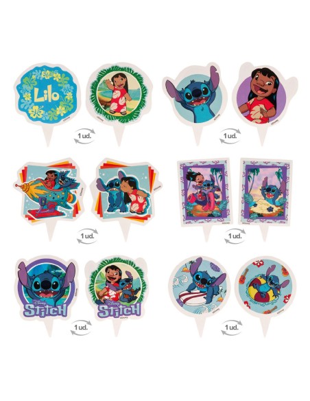 Dekora Cupcake Wraps en Toppers Lilo & Stitch -12st-