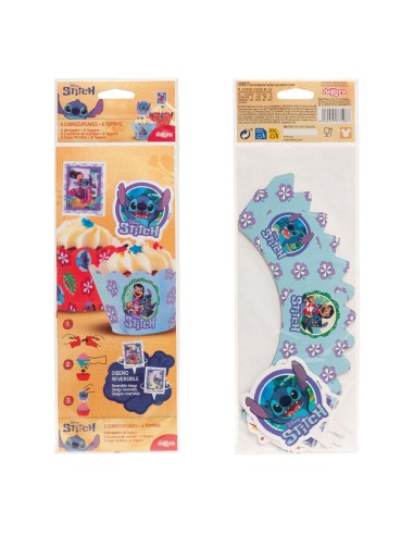 Dekora Cupcake Wraps en Toppers Lilo & Stitch -12st-