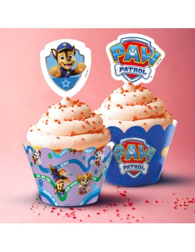 Dekora Cupcake Wraps en Toppers Paw Patrol -12st-