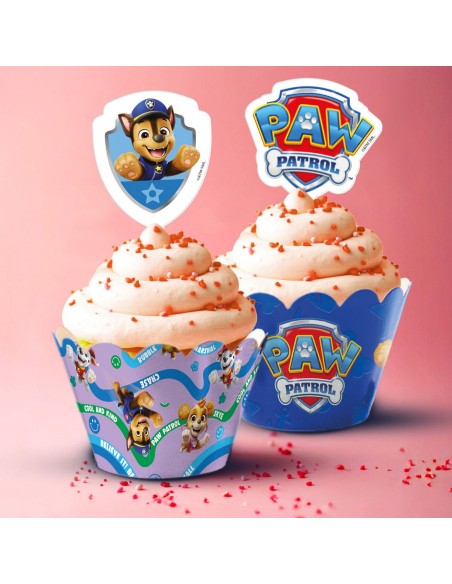 Dekora Cupcake Wraps en Toppers Paw Patrol -12st-