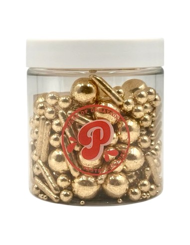 Pastry Colours Suikerparels Goud Mix -150gr-