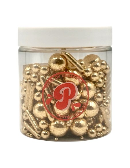 Pastry Colours Suikerparels Goud Mix -150gr-