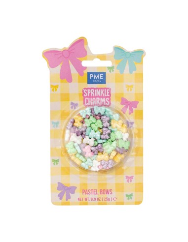 PME Sprinkle Charms Pastel Strikjes -25gr-