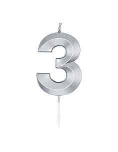 Glamour Kaars Nummer 3 - Zilver