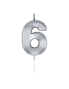 Glamour Kaars Nummer 6 - Zilver