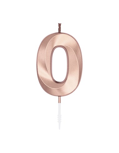 Glamour Kaars Nummer 0 - Rosé Goud