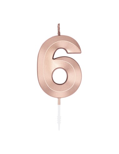 Glamour Kaars Rosé Goud - Nummer 6