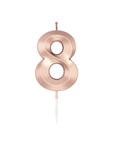 Glamour Kaars Nummer 8 - Rosé Goud