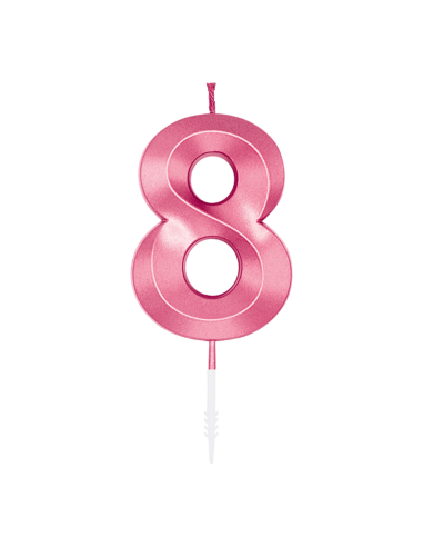 Glamour Kaars Nummer 8 - Roze