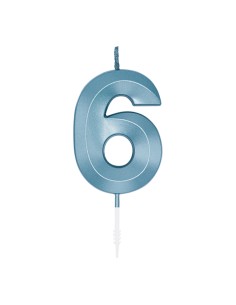 Glamour Kaars Blauw - Nummer 6