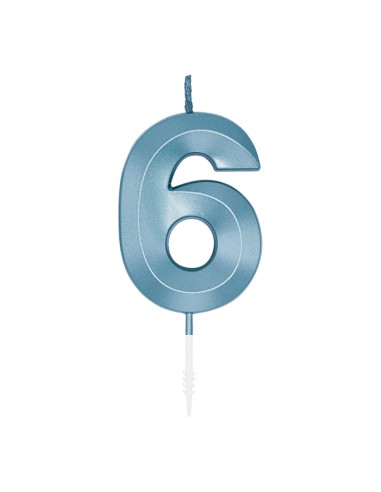 Glamour Kaars Blauw - Nummer 6