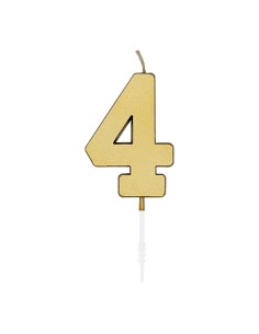 Metallic Kaars Goud - Nummer 4