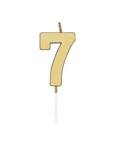 Metallic Kaars Goud - Nummer 7