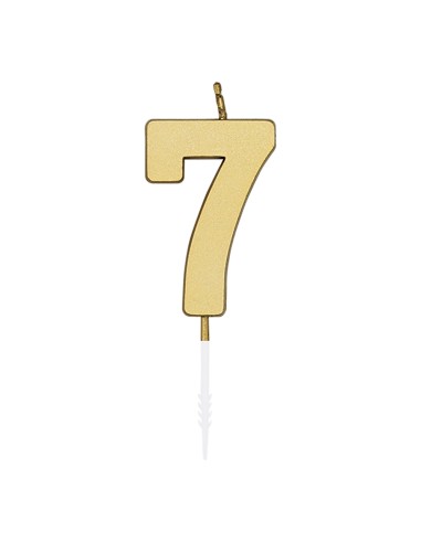 Metallic Kaars Goud - Nummer 7