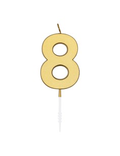 Metallic Kaars Goud - Nummer 8