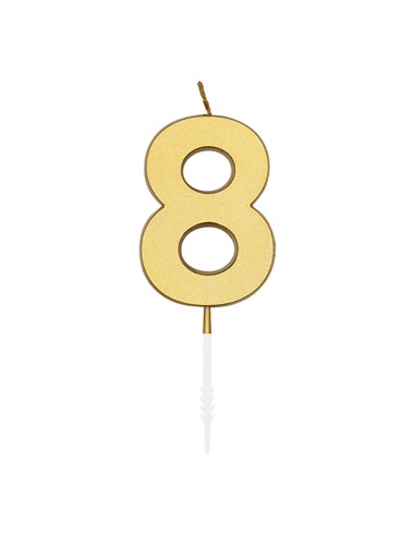 Metallic Kaars Goud - Nummer 8