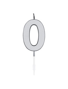 Metallic Kaars Zilver - Nummer 0