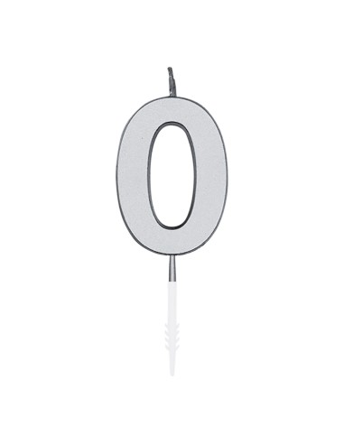 Metallic Kaars Zilver - Nummer 0