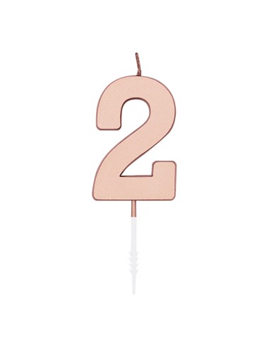 Metallic Kaars Rosé Goud - Nummer 2